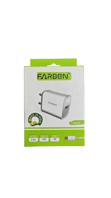 FARBEN TYPE-C 3.0A SINGLE USB FAST CHARGER